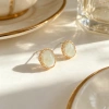 ED076128 freshwater pearl Stud earrings s925 Silver needle stud earrings are new Instags-style versatile earrings for women. Their niche design is suitable for daily wear Application Scenario